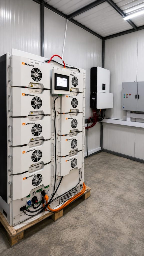 Commercial solar battery energy storage system supplied by Kriscasa Power & Solar Limited
