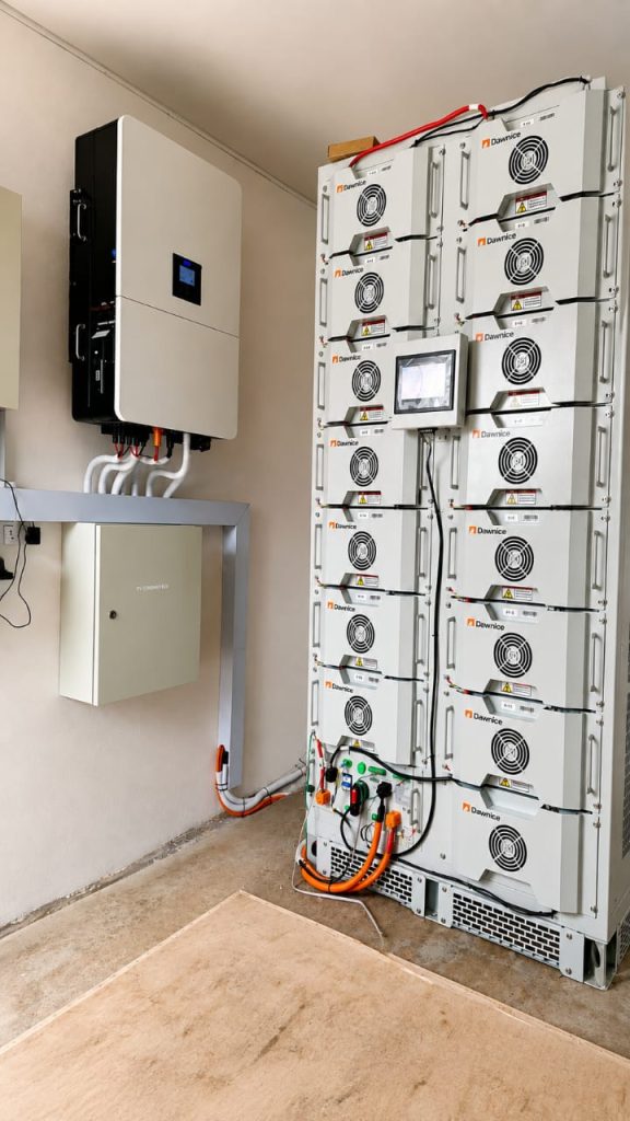 Commercial solar inverter and lithium battery storage installation – Kriscasa Power & Solar Limited